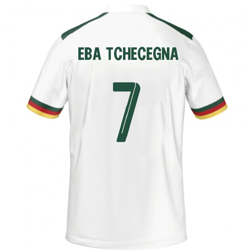 Danxen Hombre Camiseta Camerún Arnold Eba Tchecegna #7 Blanco 2ª Equipación 24-26 La Camisa México