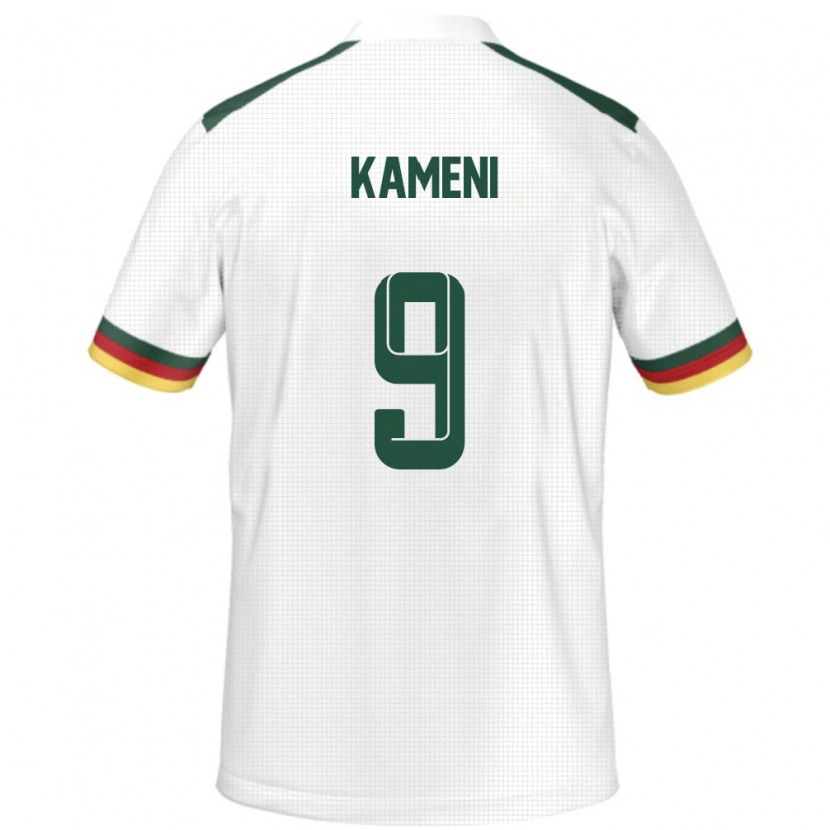 Danxen Hombre Camiseta Camerún Flora Kameni #9 Blanco 2ª Equipación 24-26 La Camisa México