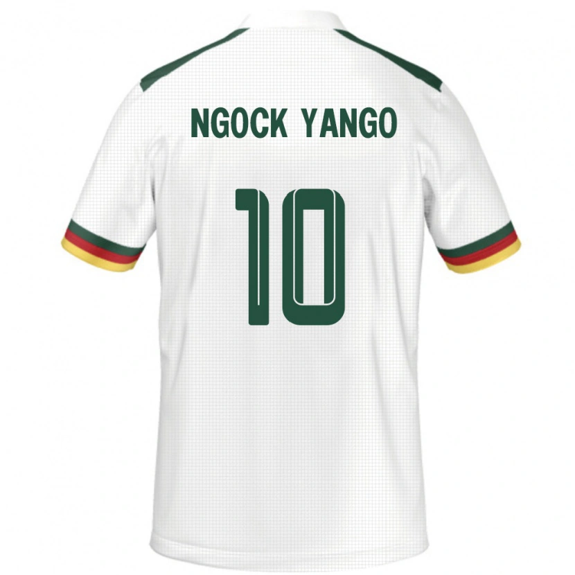 Danxen Hombre Camiseta Camerún Grace Ngock Yango #10 Blanco 2ª Equipación 24-26 La Camisa México