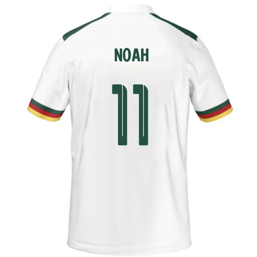 Danxen Hombre Camiseta Camerún Yanick Noah #11 Blanco 2ª Equipación 24-26 La Camisa México