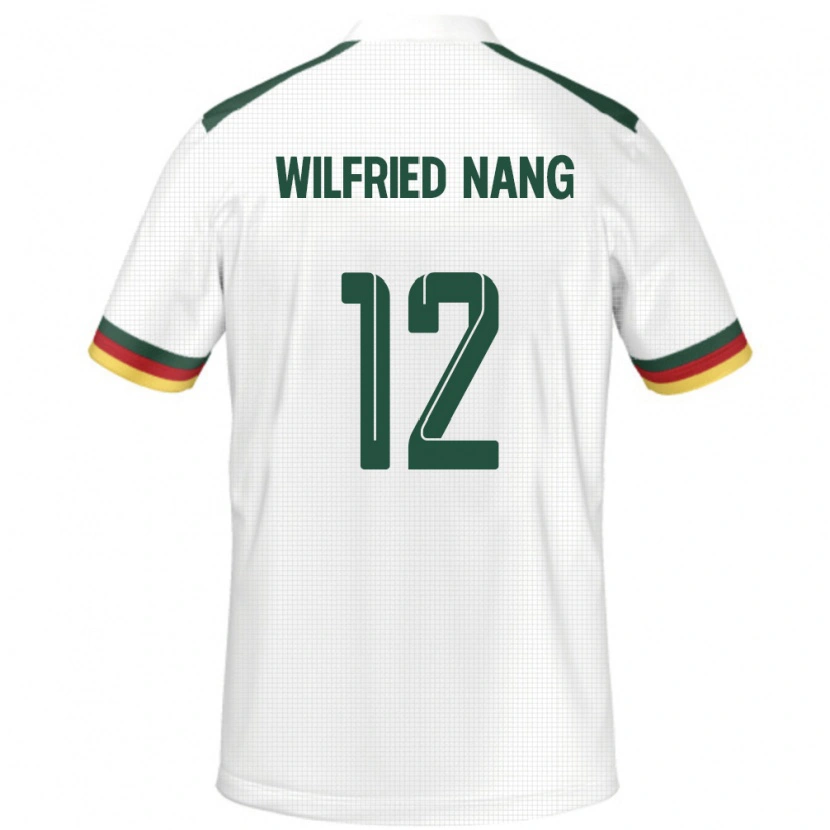 Danxen Hombre Camiseta Camerún Toni Wilfried Nang #12 Blanco 2ª Equipación 24-26 La Camisa México