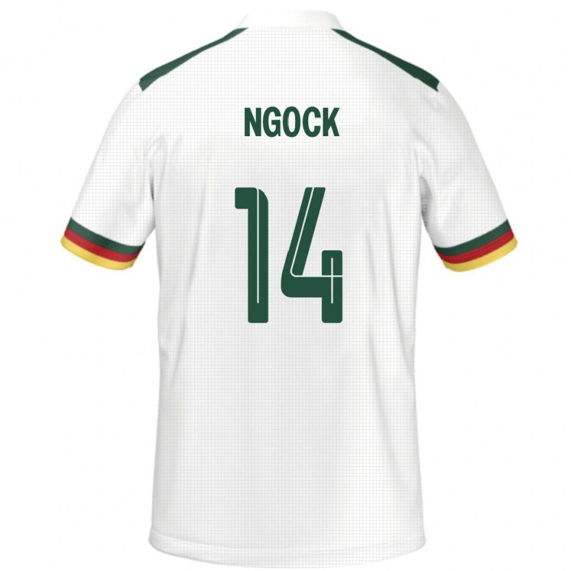 Danxen Hombre Camiseta Camerún Monique Ngock #14 Blanco 2ª Equipación 24-26 La Camisa México