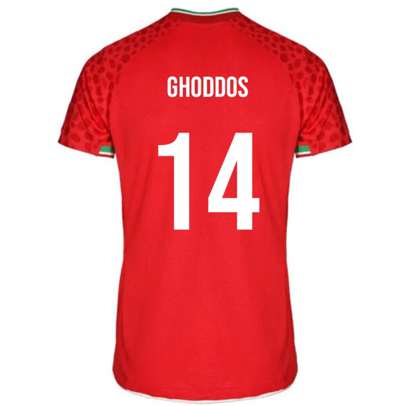 Danxen Hombre Camiseta Irán Saman Ghoddos #14 Rojo 2ª Equipación 24-26 La Camisa México