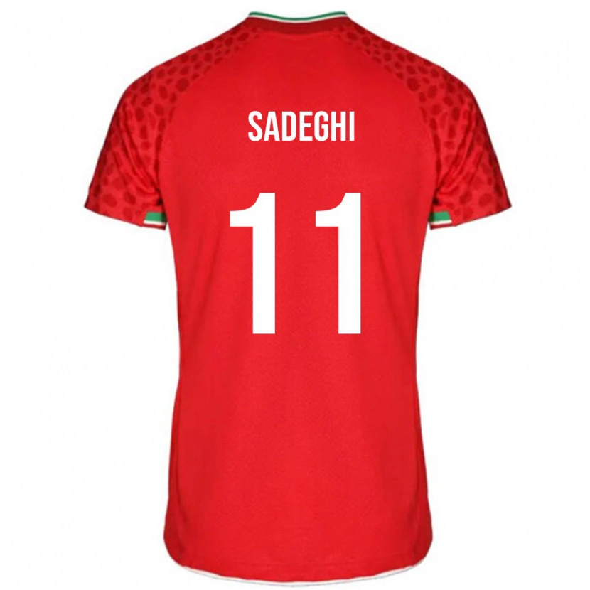 Danxen Hombre Camiseta Irán Mahan Sadeghi #11 Rojo 2ª Equipación 24-26 La Camisa México