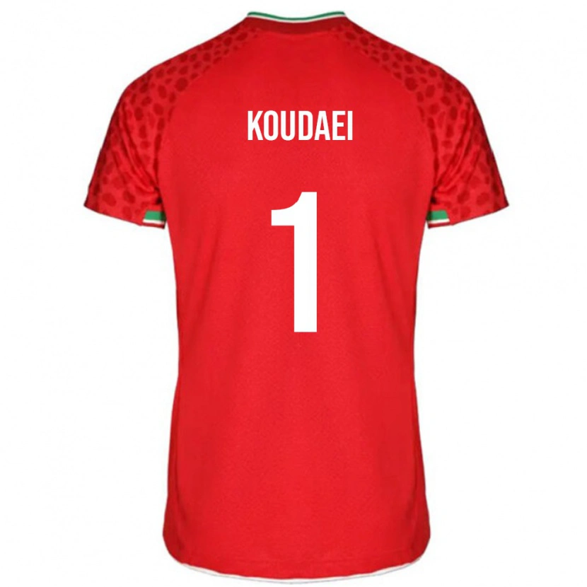 Danxen Hombre Camiseta Irán Zohreh Koudaei #1 Rojo 2ª Equipación 24-26 La Camisa México