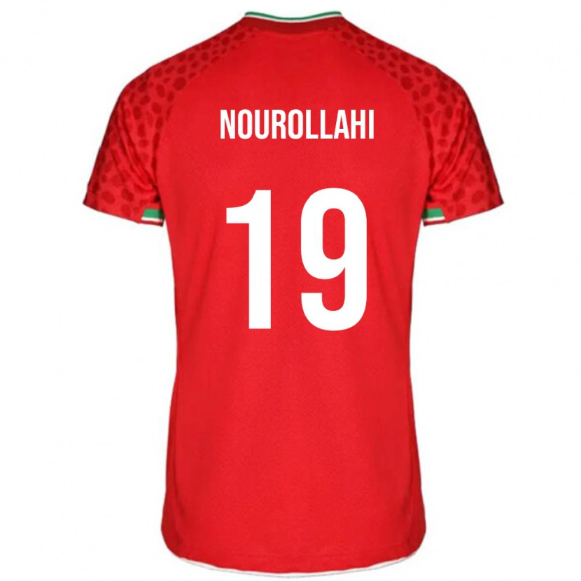 Danxen Hombre Camiseta Irán Ahmad Nourollahi #19 Rojo 2ª Equipación 24-26 La Camisa México