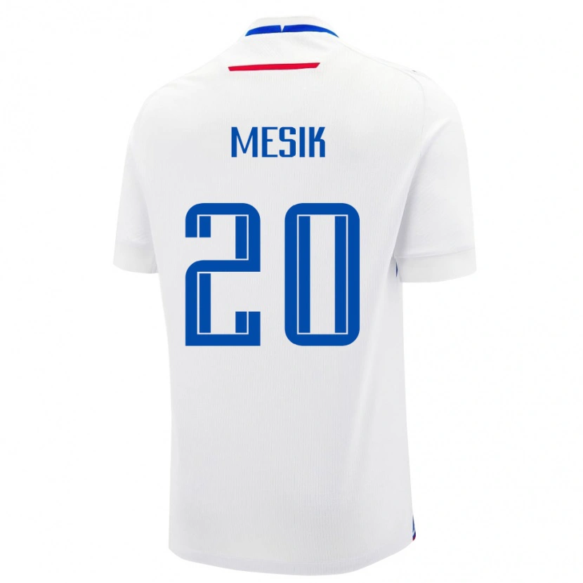 Danxen Hombre Camiseta Eslovaquia Ivan Mesik #20 Blanco 2ª Equipación 24-26 La Camisa México