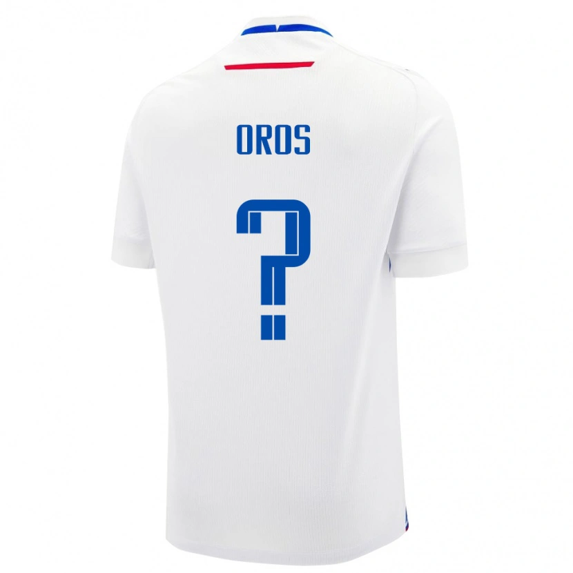 Danxen Hombre Camiseta Eslovaquia Simon Oros #0 Blanco 2ª Equipación 24-26 La Camisa México