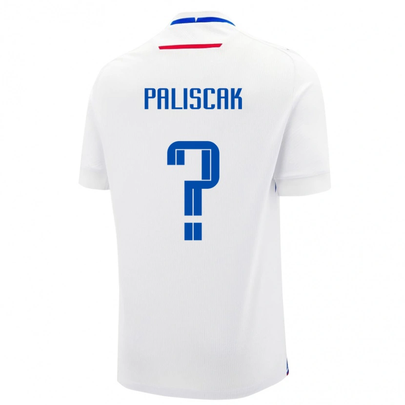 Danxen Hombre Camiseta Eslovaquia Tobias Paliscak #0 Blanco 2ª Equipación 24-26 La Camisa México