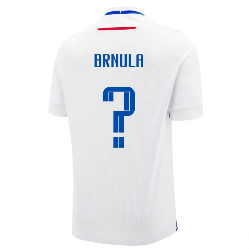 Danxen Hombre Camiseta Eslovaquia Jan Brnula #0 Blanco 2ª Equipación 24-26 La Camisa México