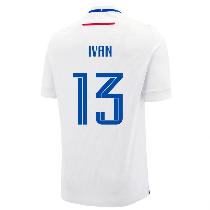 Danxen Hombre Camiseta Eslovaquia Matus Ivan #13 Blanco 2ª Equipación 24-26 La Camisa México