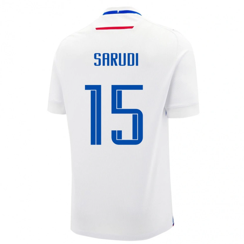 Danxen Hombre Camiseta Eslovaquia Samuel Sarudi #15 Blanco 2ª Equipación 24-26 La Camisa México
