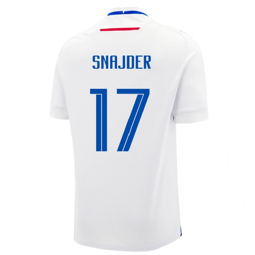 Danxen Hombre Camiseta Eslovaquia Dominik Snajder #17 Blanco 2ª Equipación 24-26 La Camisa México