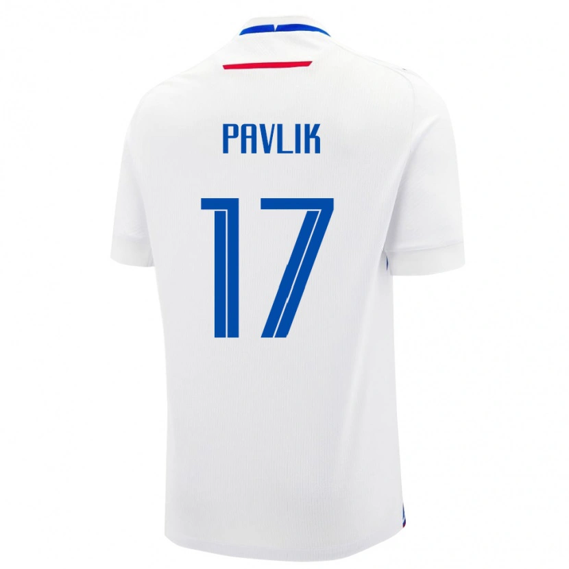 Danxen Hombre Camiseta Eslovaquia Samuel Pavlik #17 Blanco 2ª Equipación 24-26 La Camisa México