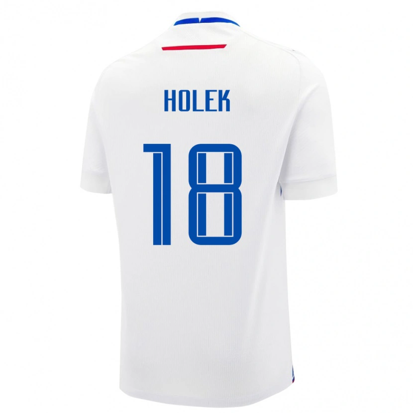 Danxen Hombre Camiseta Eslovaquia Jakub Holek #18 Blanco 2ª Equipación 24-26 La Camisa México