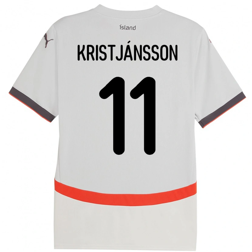 Danxen Hombre Camiseta Islandia Tómas Óli Kristjánsson #11 Blanco 2ª Equipación 24-26 La Camisa México