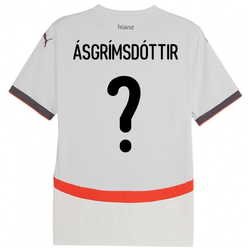 Danxen Hombre Camiseta Islandia Arna Ásgrímsdóttir #0 Blanco 2ª Equipación 24-26 La Camisa México