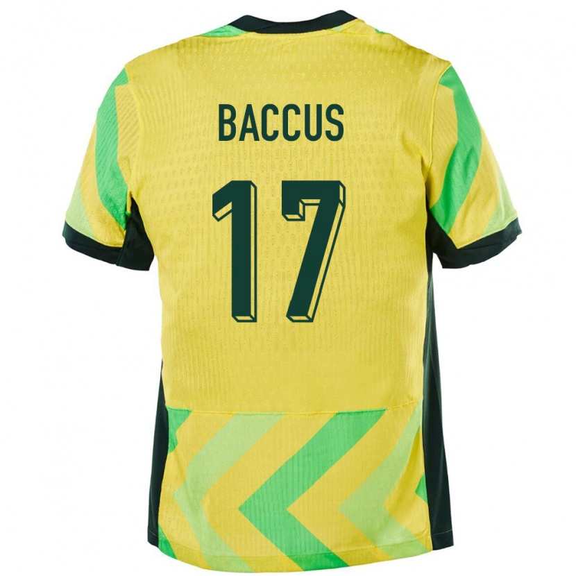Danxen Mujer Camiseta Australia Keanu Baccus #17 Dorado 1ª Equipación 24-26 La Camisa México