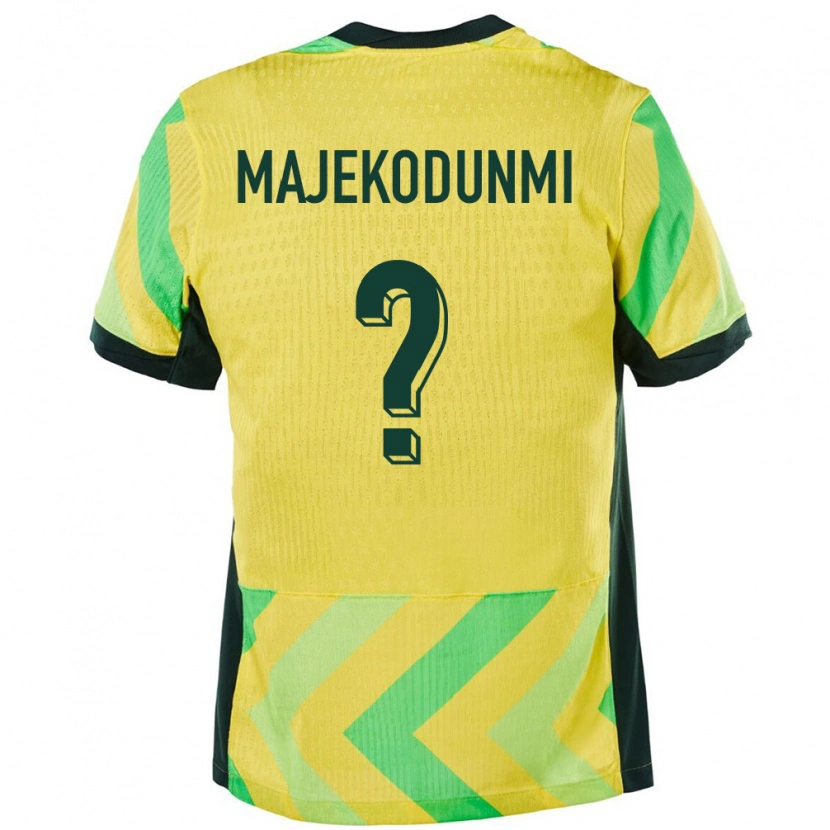 Danxen Mujer Camiseta Australia Kaelan Majekodunmi #0 Dorado 1ª Equipación 24-26 La Camisa México
