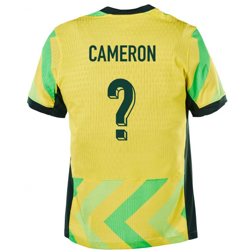 Danxen Mujer Camiseta Australia Jesse Cameron #0 Dorado 1ª Equipación 24-26 La Camisa México