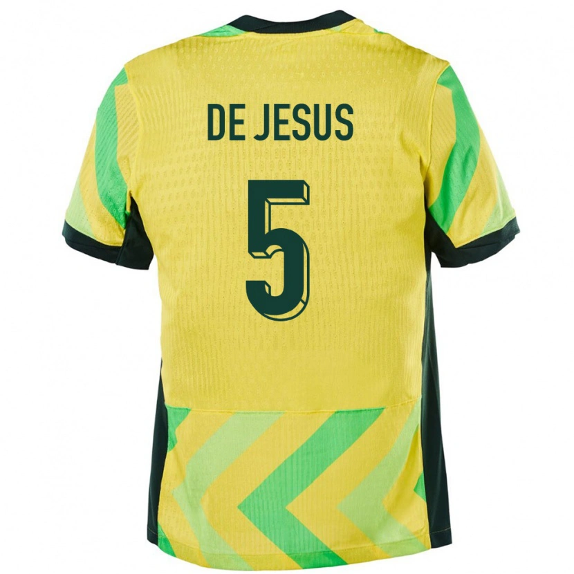 Danxen Mujer Camiseta Australia Zac De Jesus #5 Dorado 1ª Equipación 24-26 La Camisa México