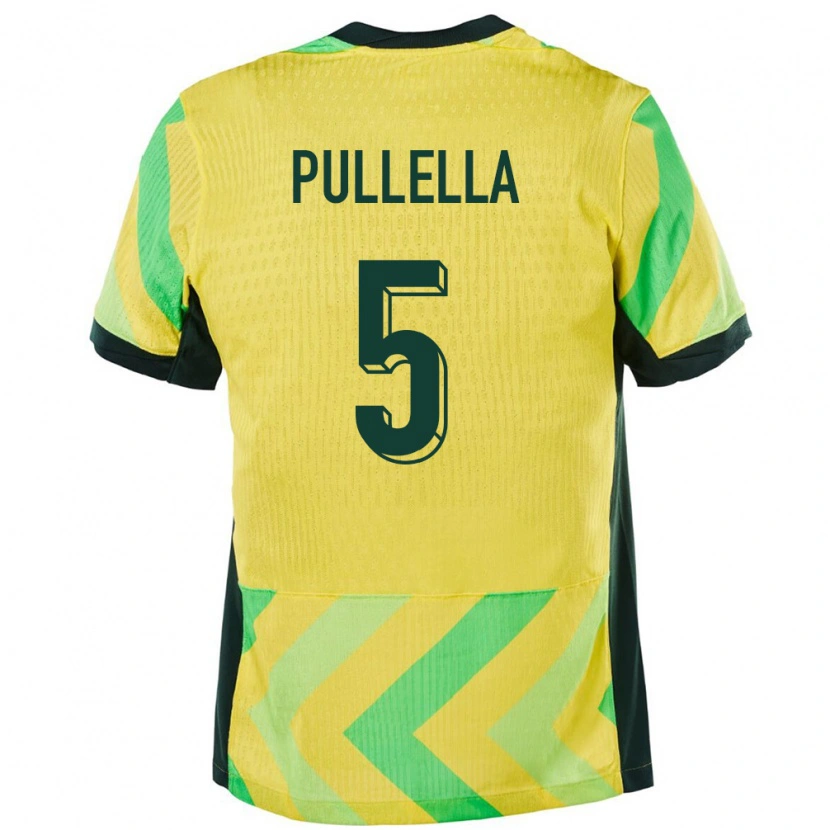 Danxen Mujer Camiseta Australia Christian Pullella #5 Dorado 1ª Equipación 24-26 La Camisa México