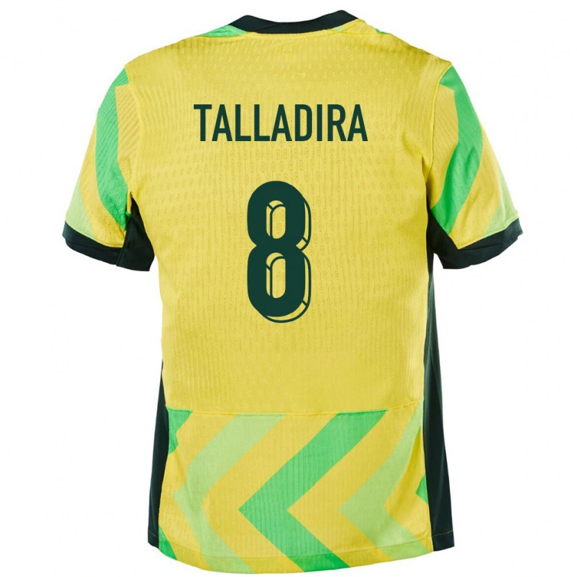 Danxen Mujer Camiseta Australia Fabian Talladira #8 Dorado 1ª Equipación 24-26 La Camisa México