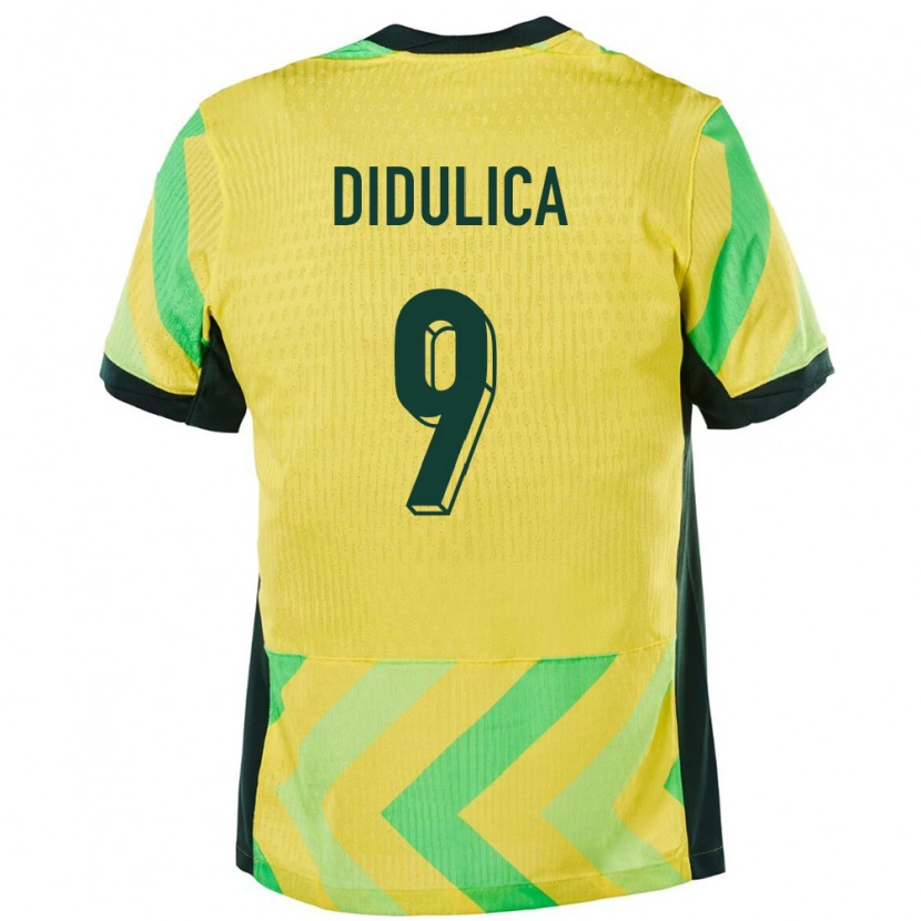 Danxen Mujer Camiseta Australia Anthony Didulica #9 Dorado 1ª Equipación 24-26 La Camisa México