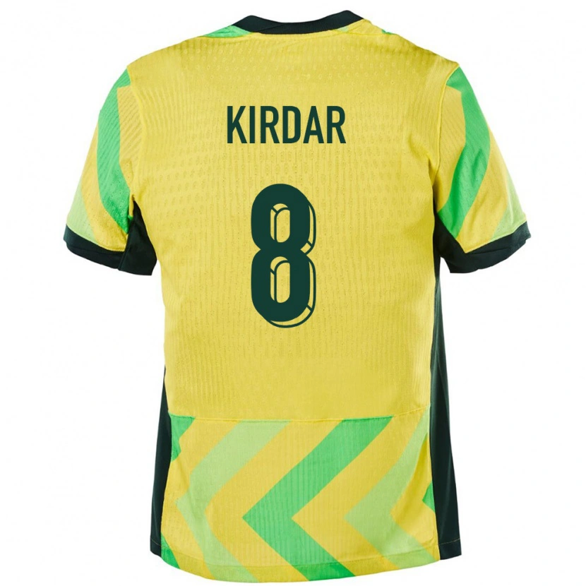 Danxen Mujer Camiseta Australia Birkan Kirdar #8 Dorado 1ª Equipación 24-26 La Camisa México