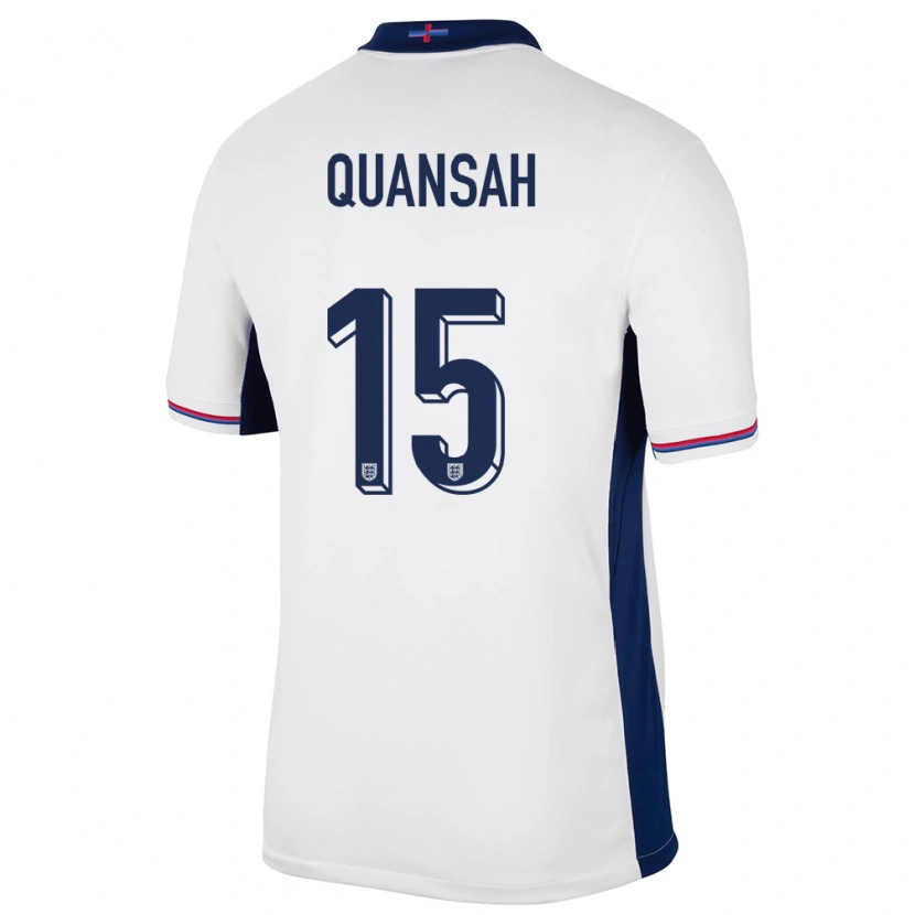 Danxen Mujer Camiseta Inglaterra Jarell Quansah #15 Blanco 1ª Equipación 24-26 La Camisa México