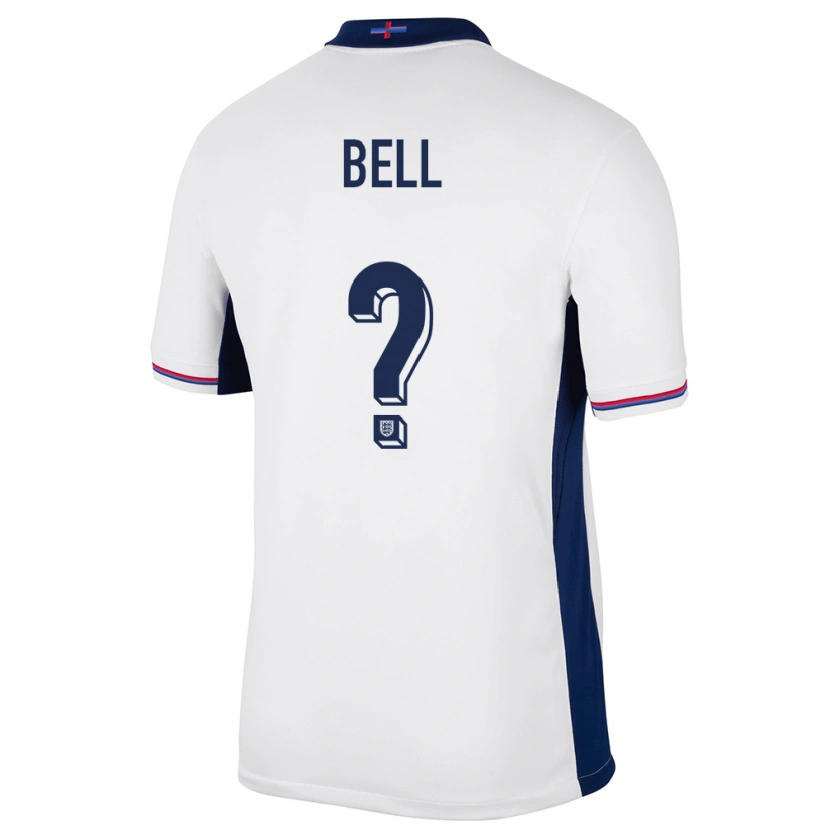 Danxen Mujer Camiseta Inglaterra Toby Bell #0 Blanco 1ª Equipación 24-26 La Camisa México