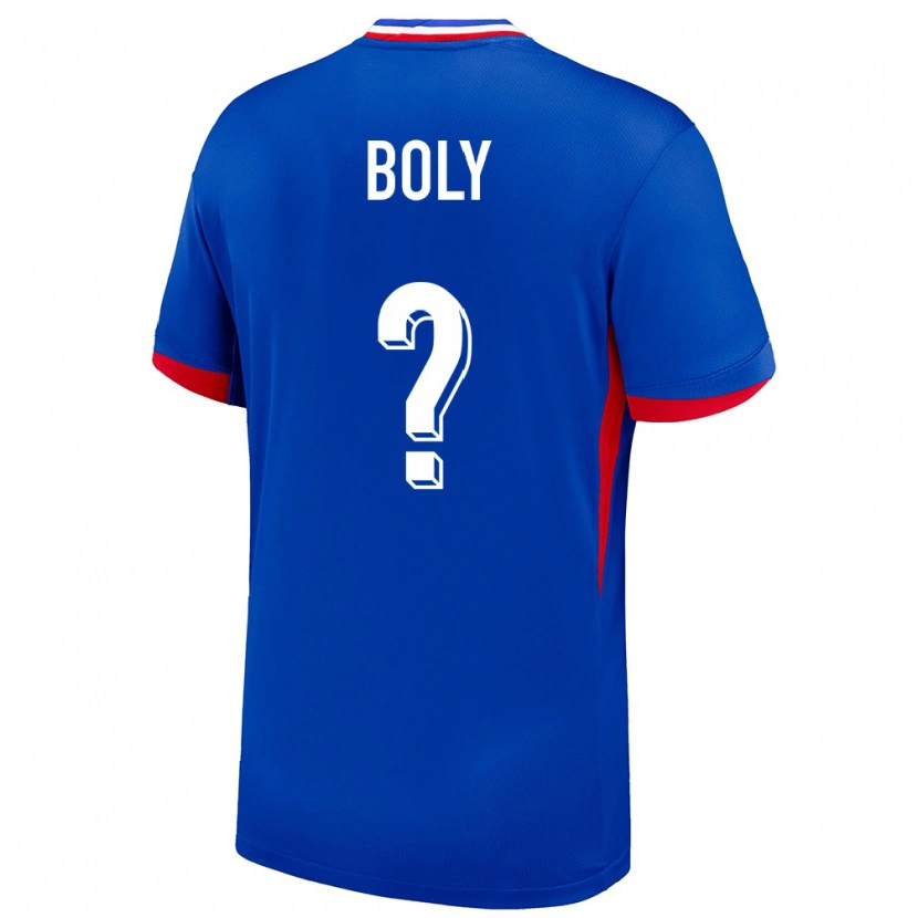 Danxen Mujer Camiseta Francia David Boly #0 Azul 1ª Equipación 24-26 La Camisa México