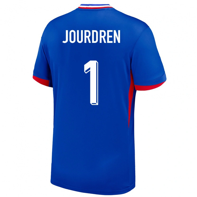 Danxen Mujer Camiseta Francia Ilan Jourdren #1 Azul 1ª Equipación 24-26 La Camisa México