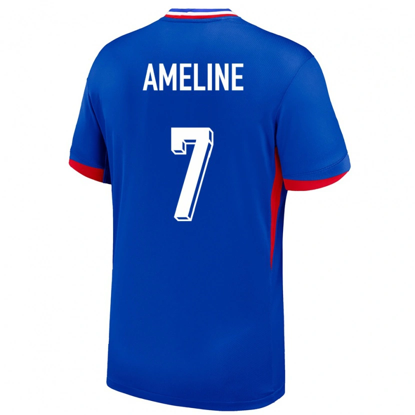 Danxen Mujer Camiseta Francia Soan Ameline #7 Azul 1ª Equipación 24-26 La Camisa México