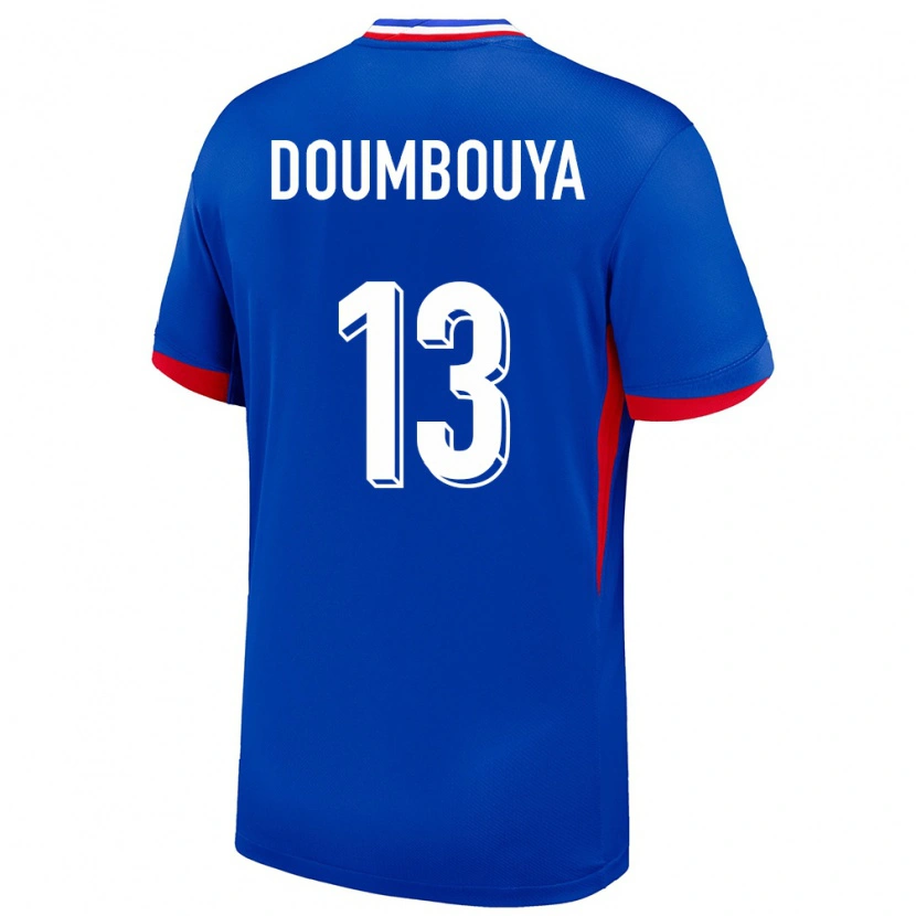 Danxen Mujer Camiseta Francia Amidou Doumbouya #13 Azul 1ª Equipación 24-26 La Camisa México
