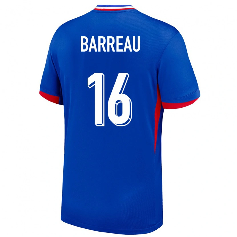 Danxen Mujer Camiseta Francia Axel Barreau #16 Azul 1ª Equipación 24-26 La Camisa México