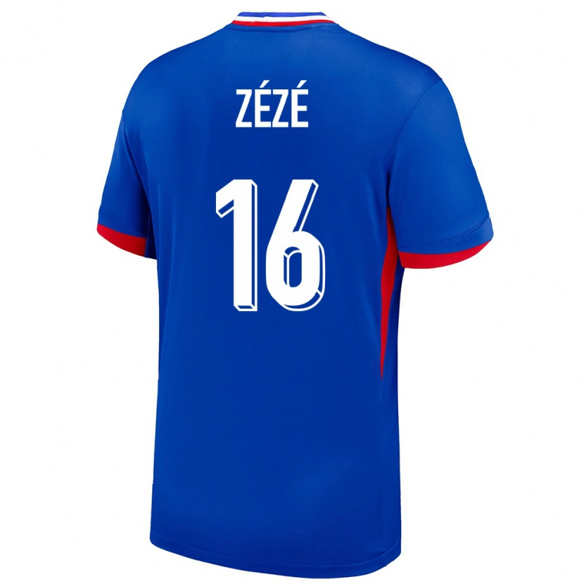 Danxen Mujer Camiseta Francia Yanel Zézé #16 Azul 1ª Equipación 24-26 La Camisa México