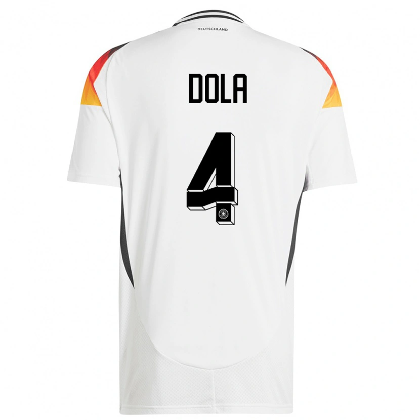 Danxen Mujer Camiseta Alemania Igor Dola #4 Blanco 1ª Equipación 24-26 La Camisa México