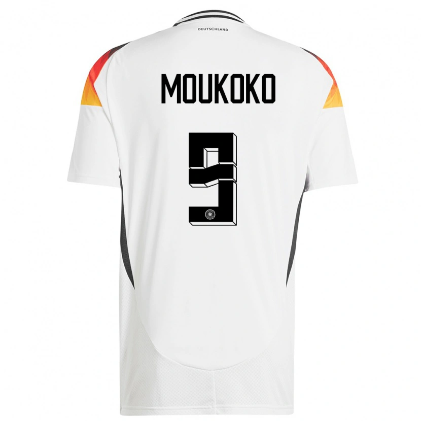 Danxen Mujer Camiseta Alemania Youssoufa Moukoko #9 Blanco 1ª Equipación 24-26 La Camisa México