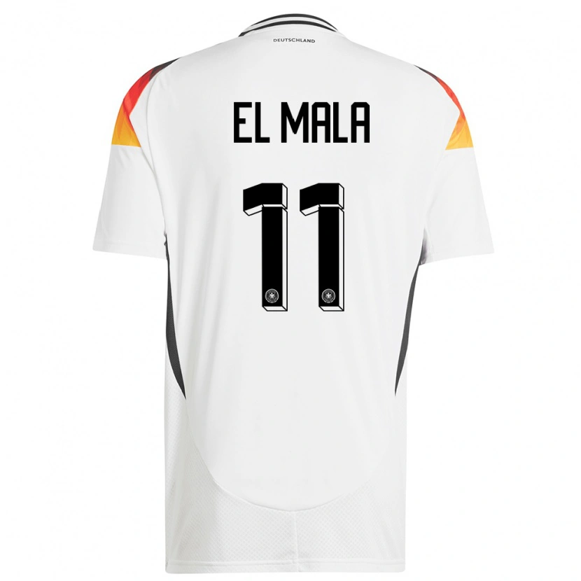 Danxen Mujer Camiseta Alemania Said El Mala #11 Blanco 1ª Equipación 24-26 La Camisa México