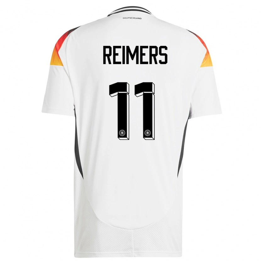 Danxen Mujer Camiseta Alemania Moritz Reimers #11 Blanco 1ª Equipación 24-26 La Camisa México