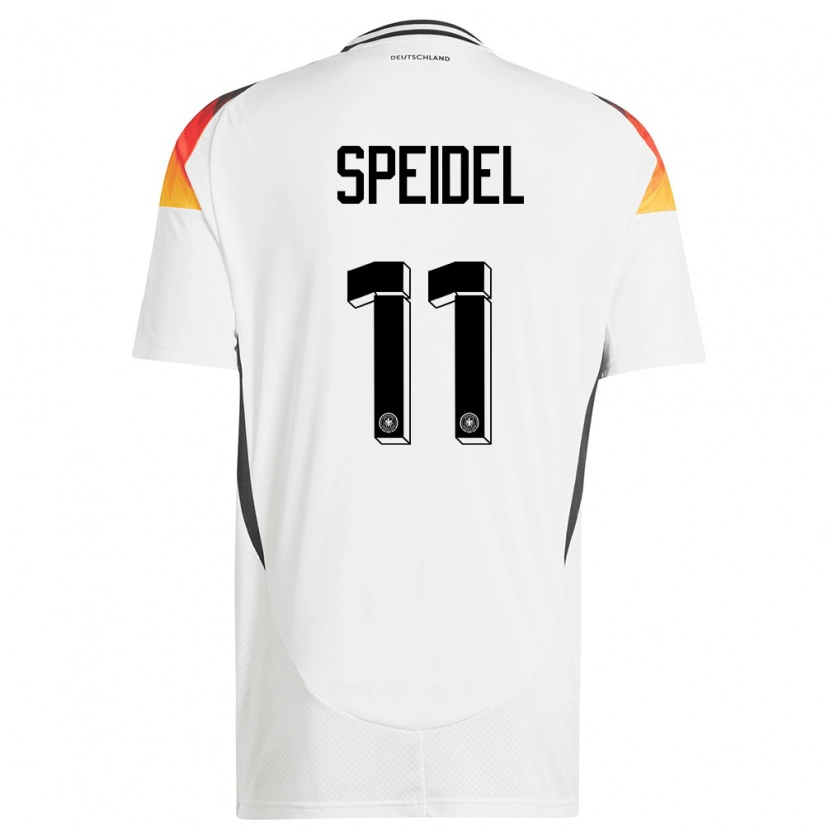 Danxen Mujer Camiseta Alemania Kian Speidel #11 Blanco 1ª Equipación 24-26 La Camisa México