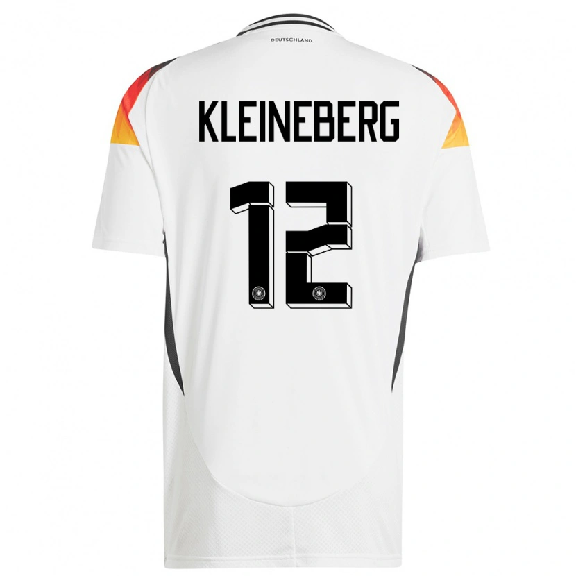 Danxen Mujer Camiseta Alemania Philip Kleineberg #12 Blanco 1ª Equipación 24-26 La Camisa México