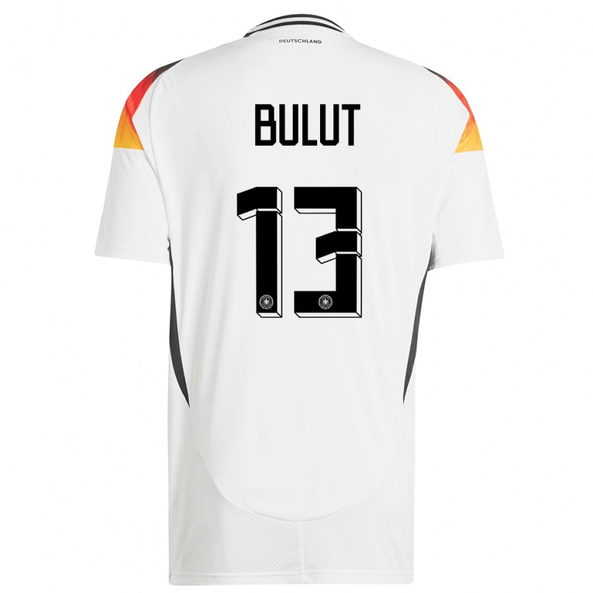 Danxen Mujer Camiseta Alemania Taylan Bulut #13 Blanco 1ª Equipación 24-26 La Camisa México