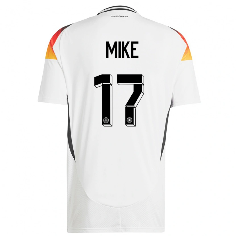 Danxen Mujer Camiseta Alemania Wisdom Mike #17 Blanco 1ª Equipación 24-26 La Camisa México
