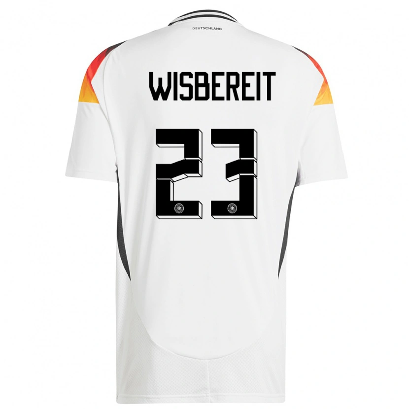 Danxen Mujer Camiseta Alemania Tom Wisbereit #23 Blanco 1ª Equipación 24-26 La Camisa México