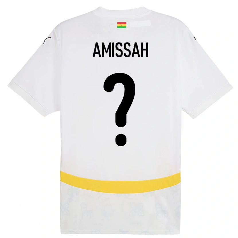 Danxen Mujer Camiseta Ghana Jordan Amissah #0 Blanco 1ª Equipación 24-26 La Camisa México