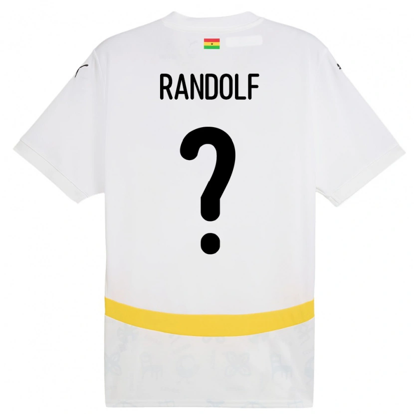 Danxen Mujer Camiseta Ghana Augustine Randolf #0 Blanco 1ª Equipación 24-26 La Camisa México
