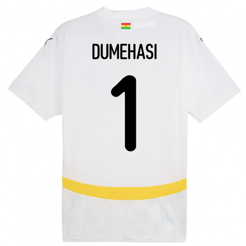Danxen Mujer Camiseta Ghana Fafali Dumehasi #1 Blanco 1ª Equipación 24-26 La Camisa México