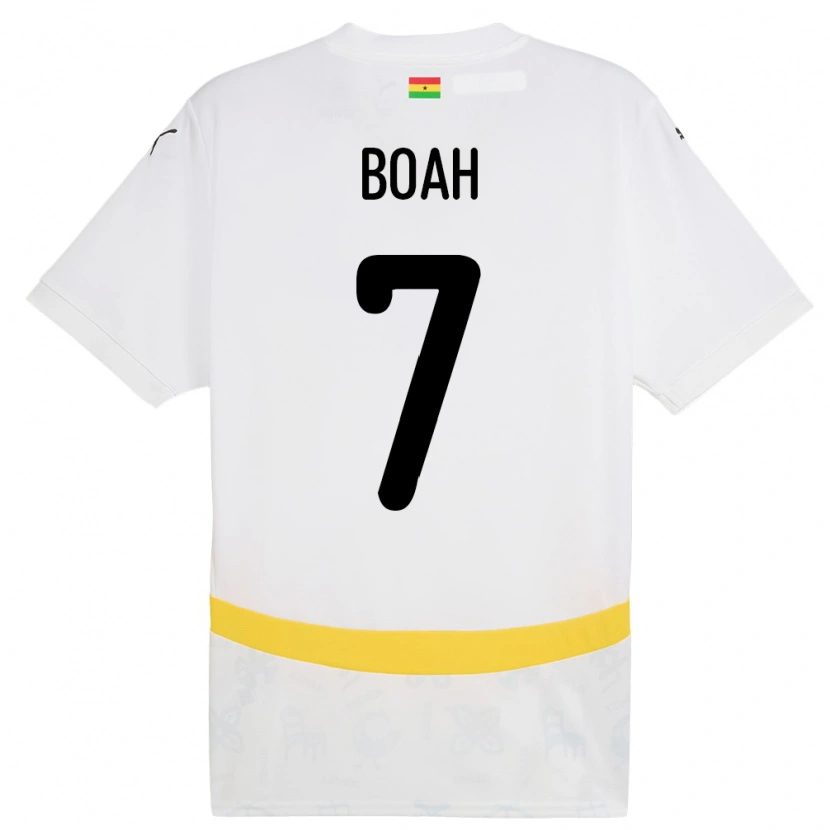 Danxen Mujer Camiseta Ghana Collins Boah #7 Blanco 1ª Equipación 24-26 La Camisa México